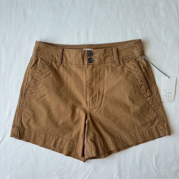 a new day Pants - A New Day Tan Stretch Cotton Shorts